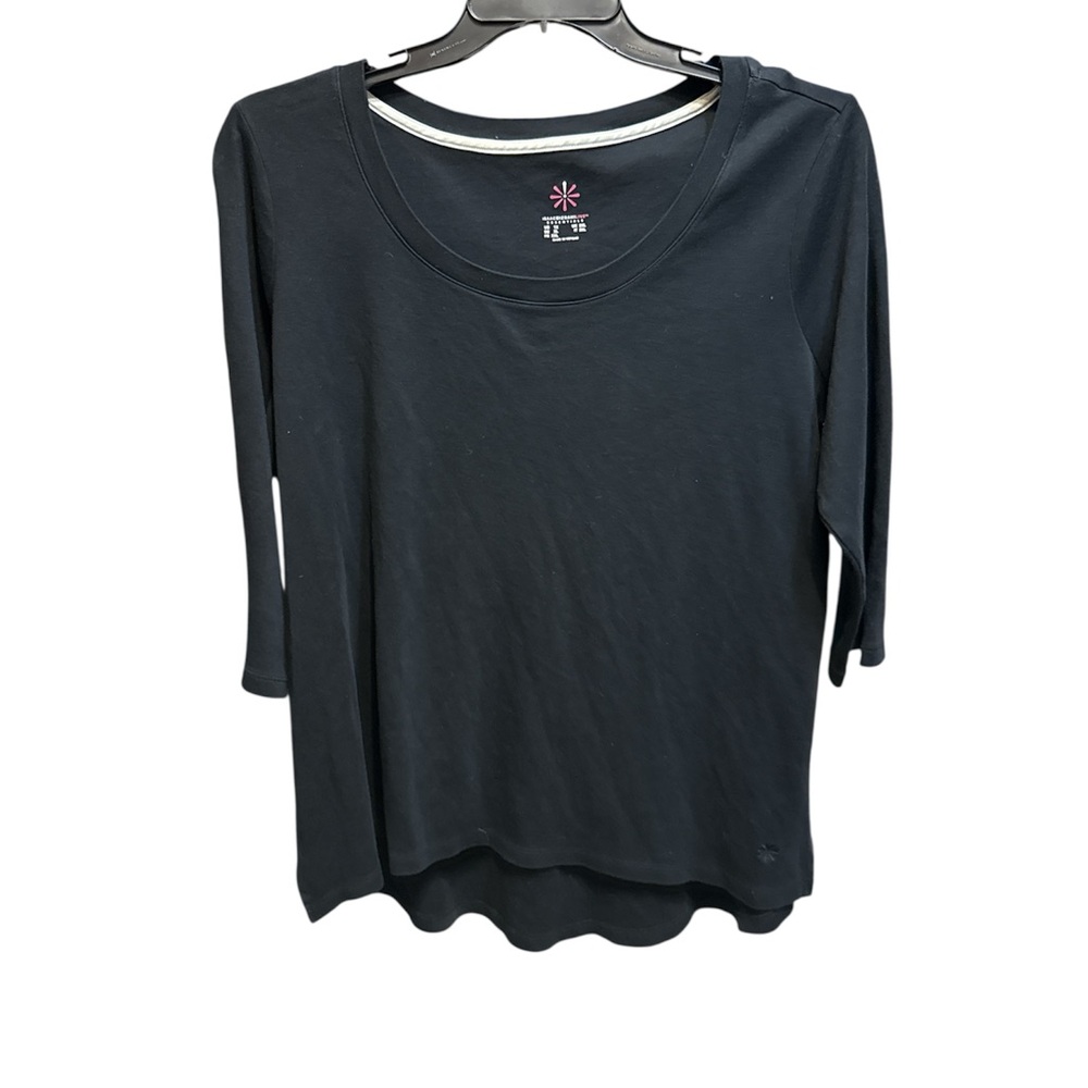 Isaac Mizrahi Black 3/4 Sleeve Top